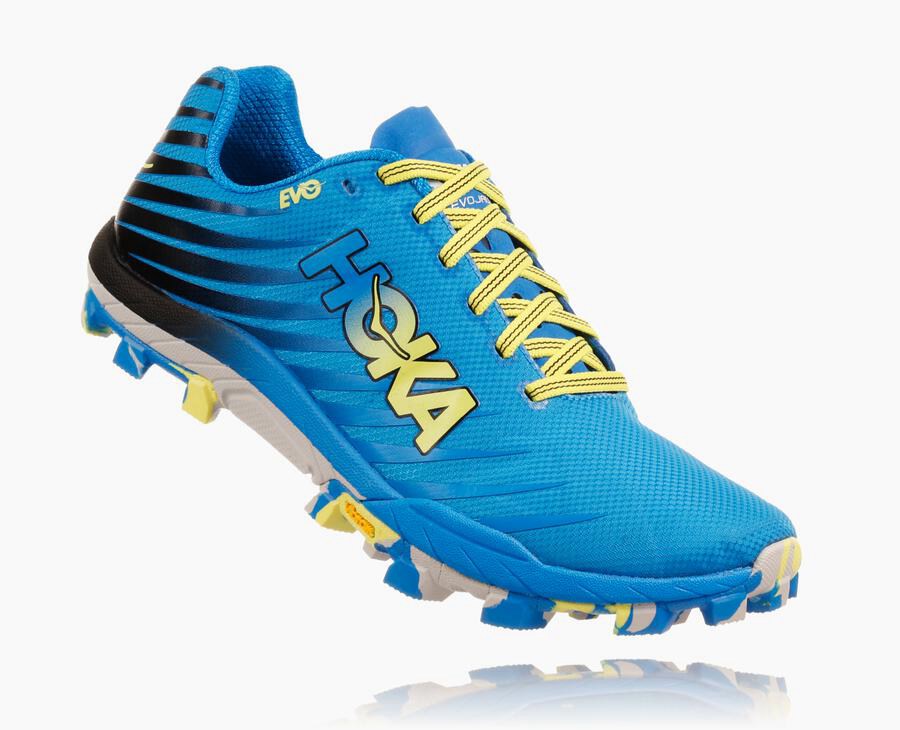 Hoka One One Evo Jawz Trailskor Dam - Blå - UOKEC-6120